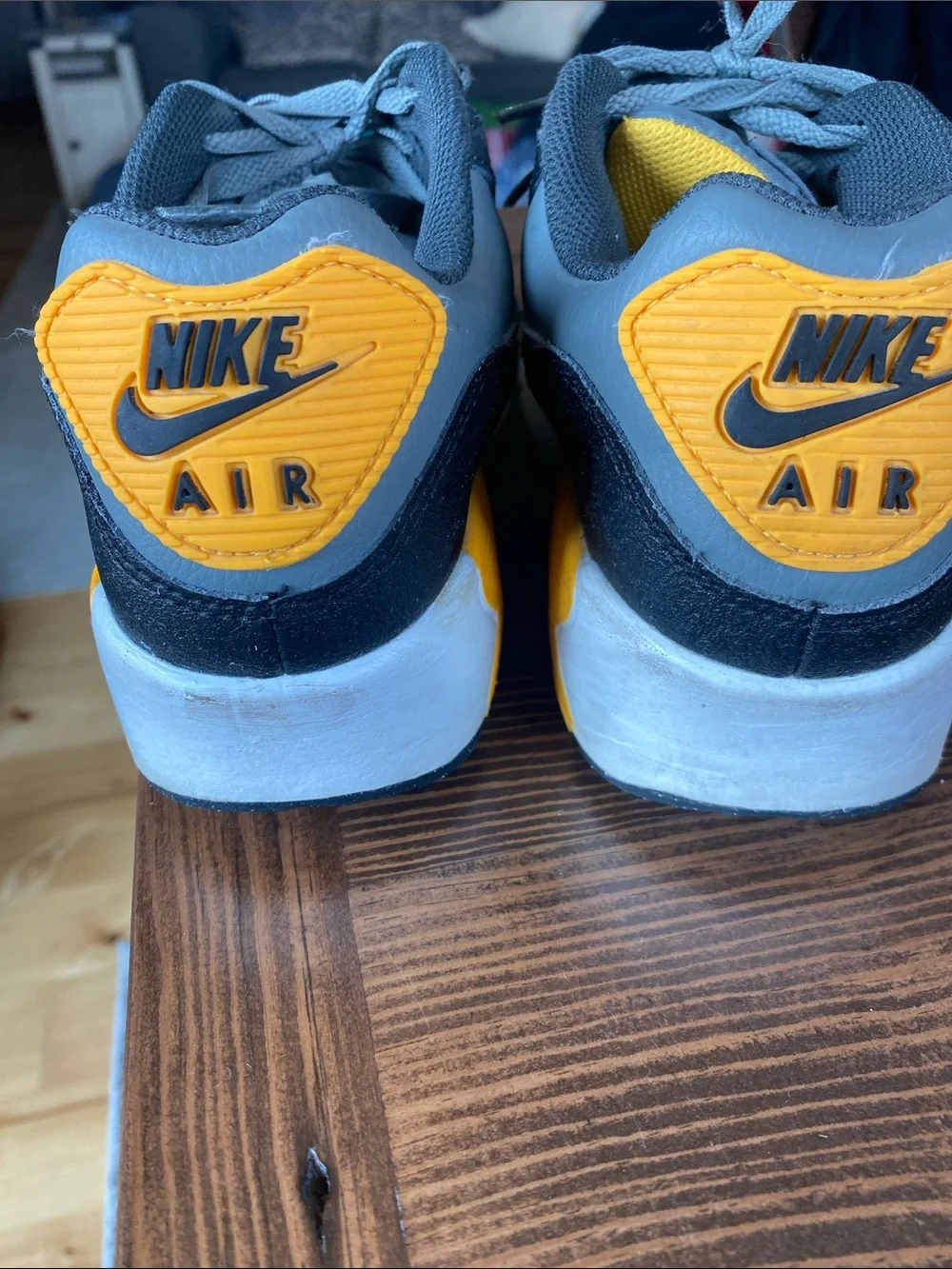 Nike Kids Gray and Yellow Low-Top Sneakers
